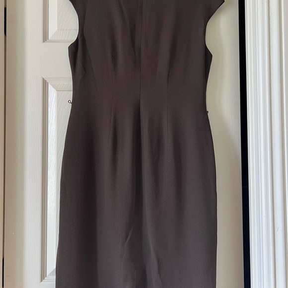 Lafayette 148 New York Brown Ruffle-Front Midi Dress - Picture 2 of 6